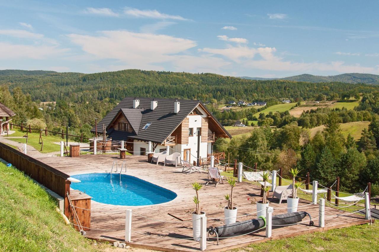 Chata W Bieszczadzie Apartamenty I Domki Z Basenem Bieszczady Polańczyk Exterior foto