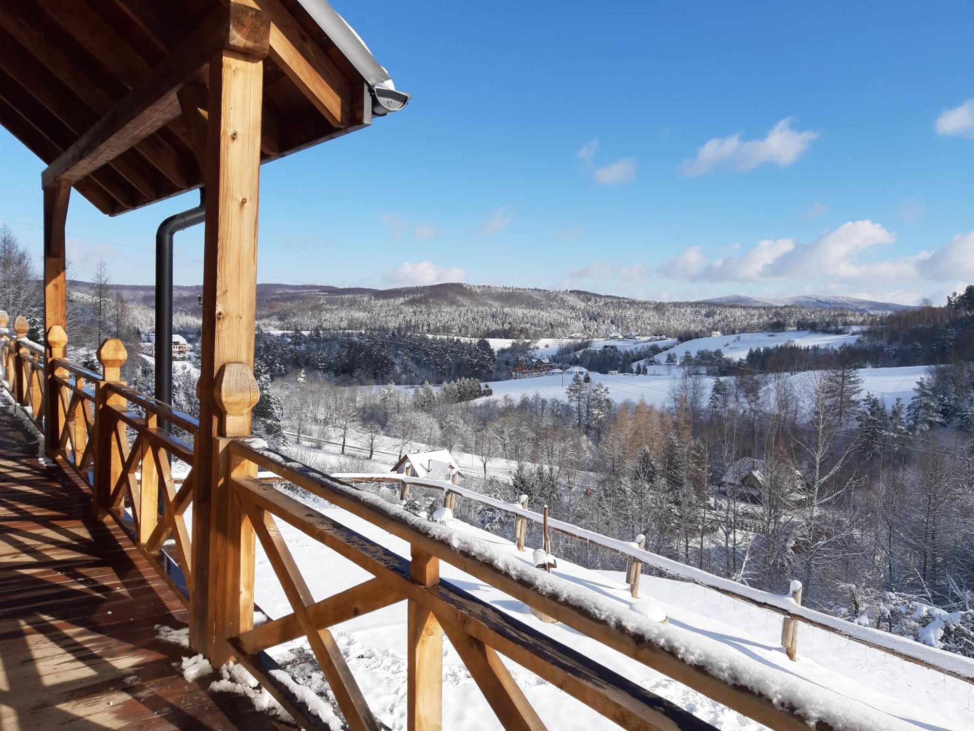 Chata W Bieszczadzie Apartamenty I Domki Z Basenem Bieszczady Polańczyk Exterior foto